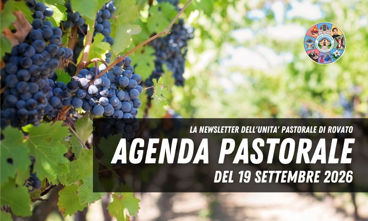 Agenda Pastorale del 19 settembre&nbsp;2026